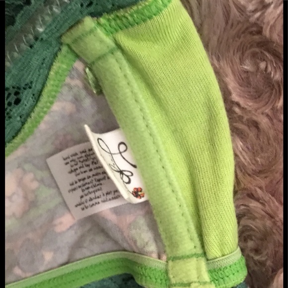 Free People Green print floral bandeau - Picture 3 of 4